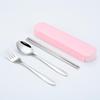 Portable Stainless Steel Cutlery Set: Spoons, Chopsticks, Knife, Fork - Three-Piece Set