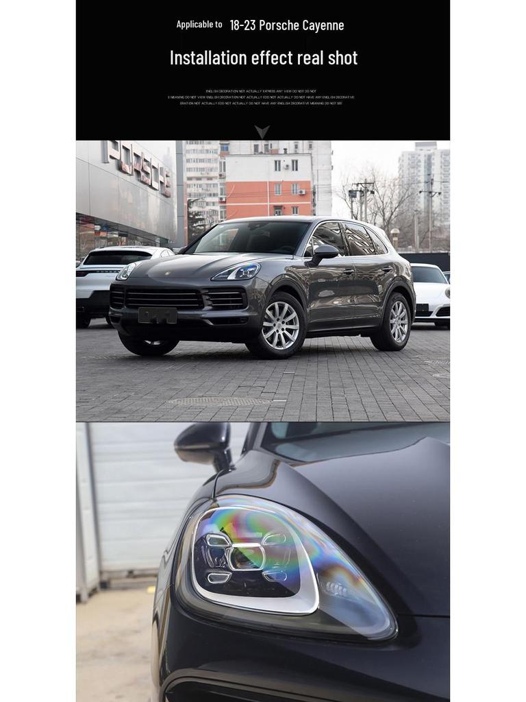 Headlight Cover Lens for 18-23 Porsche Cayenne