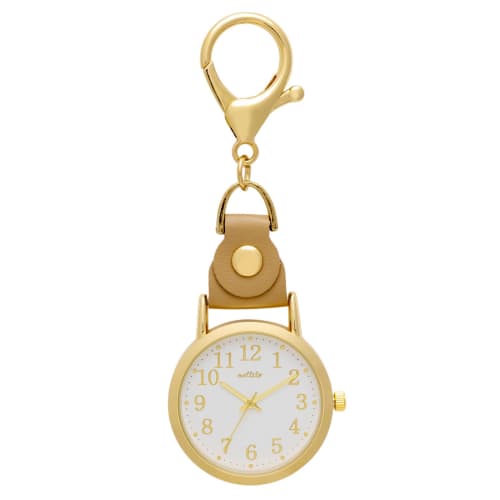Fieldwork Women's Analog Pocket Watch, Keychain Watch, Lilac, Beige, GY069P-2