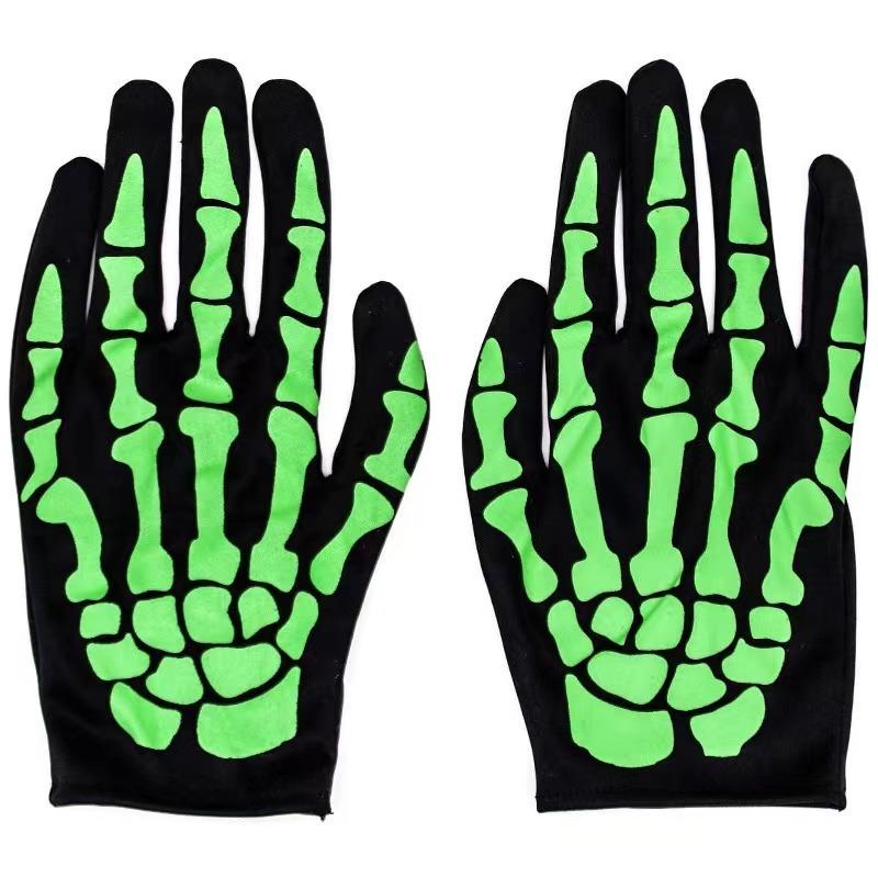Halloween Gloves Black White Makeup Props Halloween Supplies Naturalness Skull Ghost Claw Gloves Festival Products