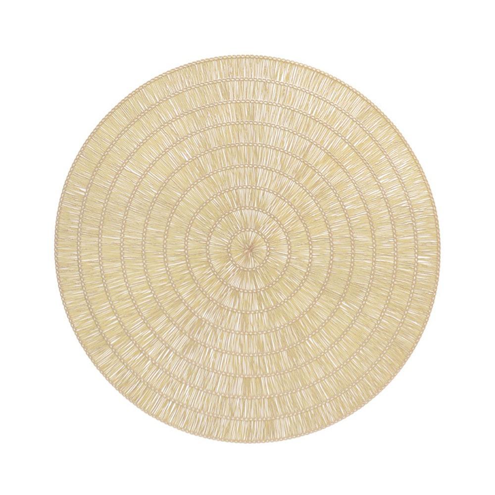 Hochwertige mehrfarbige Tischunterlage rutschfest PVC Wärmeisolierpad Hitzebeständig Runder Esstisch Dekorative Matte Restaurant