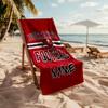 Buccaneers Football Team Spirit Personalized Text Beach Towel Super Soft Microfiber Quickdry Fabric Perfect for Traveling Yoga Camping and Swimming