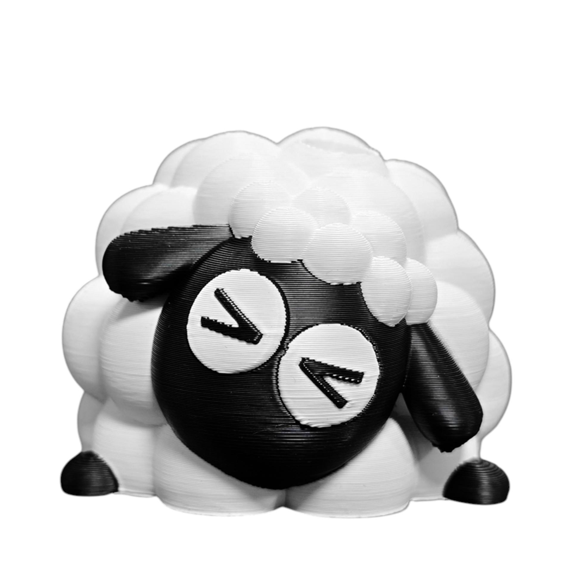 

3D Printed Sheep-Shaped Pen Holder - Cute and Creative Trendy Ornament White