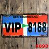 Retro License Plate Frameless Iron Restaurant Bedroom Hotel Decoration 