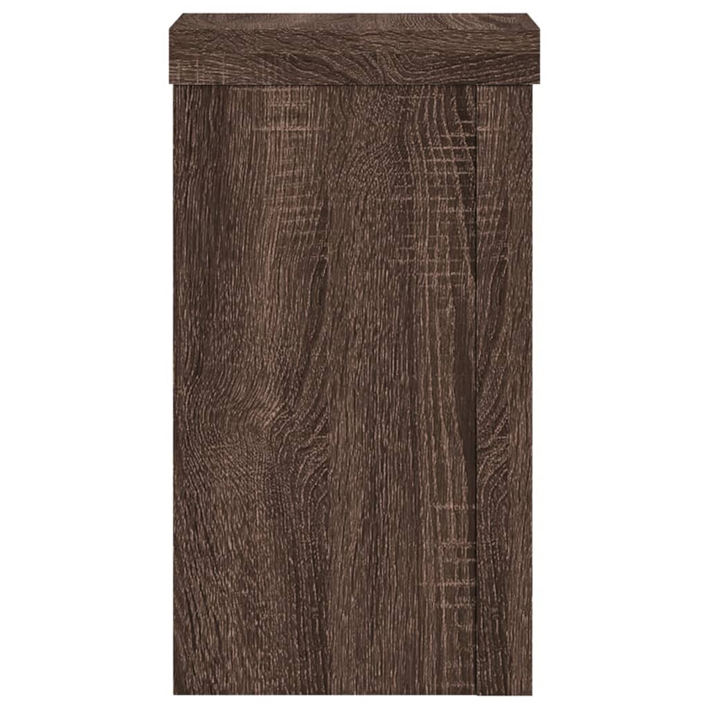 Pflanzenständer 2 Stück Braun Eichenoptik 10 x 10 x 18 cm Holzwerkstoff