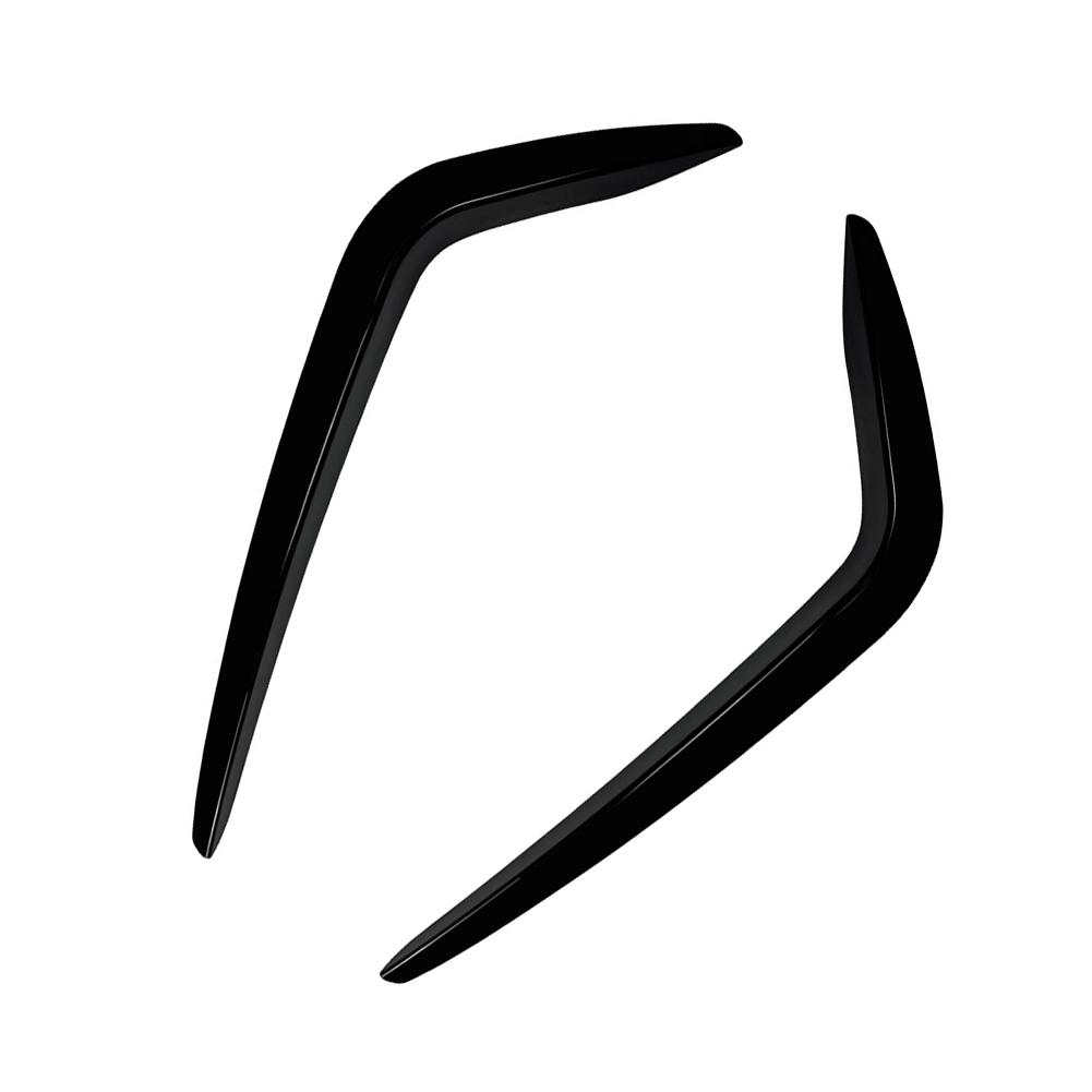 2PCS Front Bumper Splitter Wind Fog Lamp Frame Cover Trim For Skoda Superb MK3 2015 2016 2017 2018  ABS Piano Black Carbon F