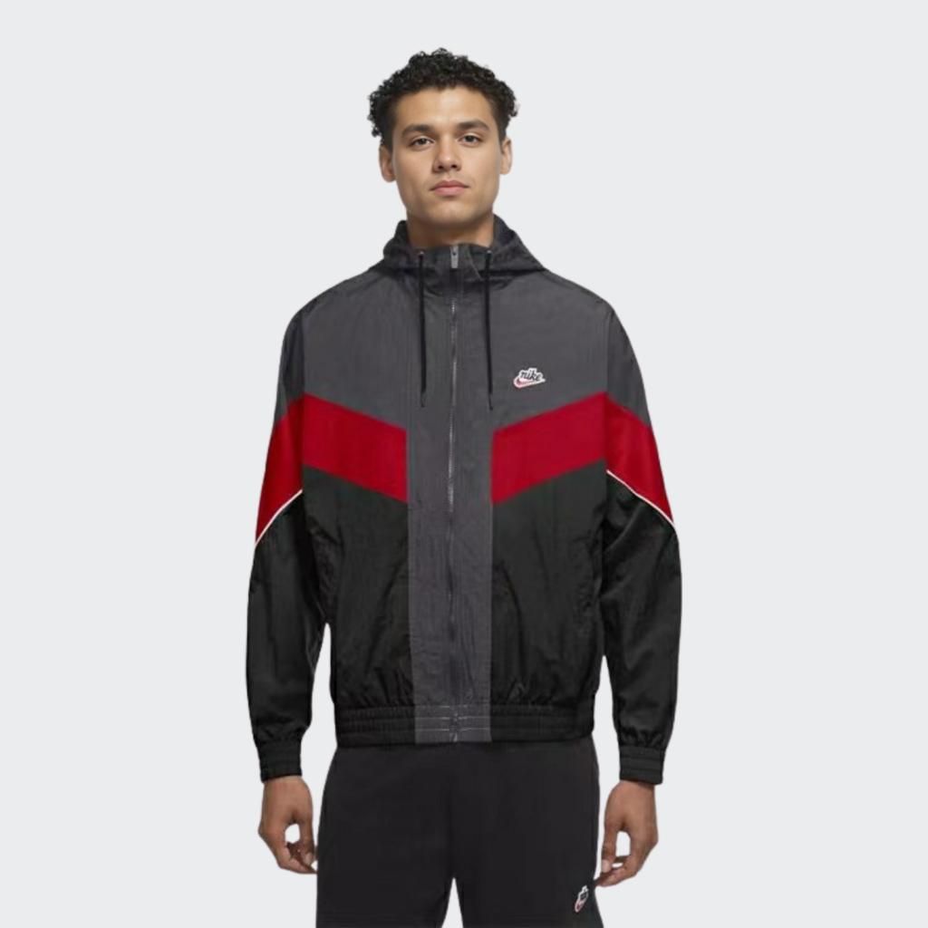 Nike Colorblock Gewebte Sportliche Freizeit-Kapuzenjacke Herren Oberbekleidung Grau DC0502-070