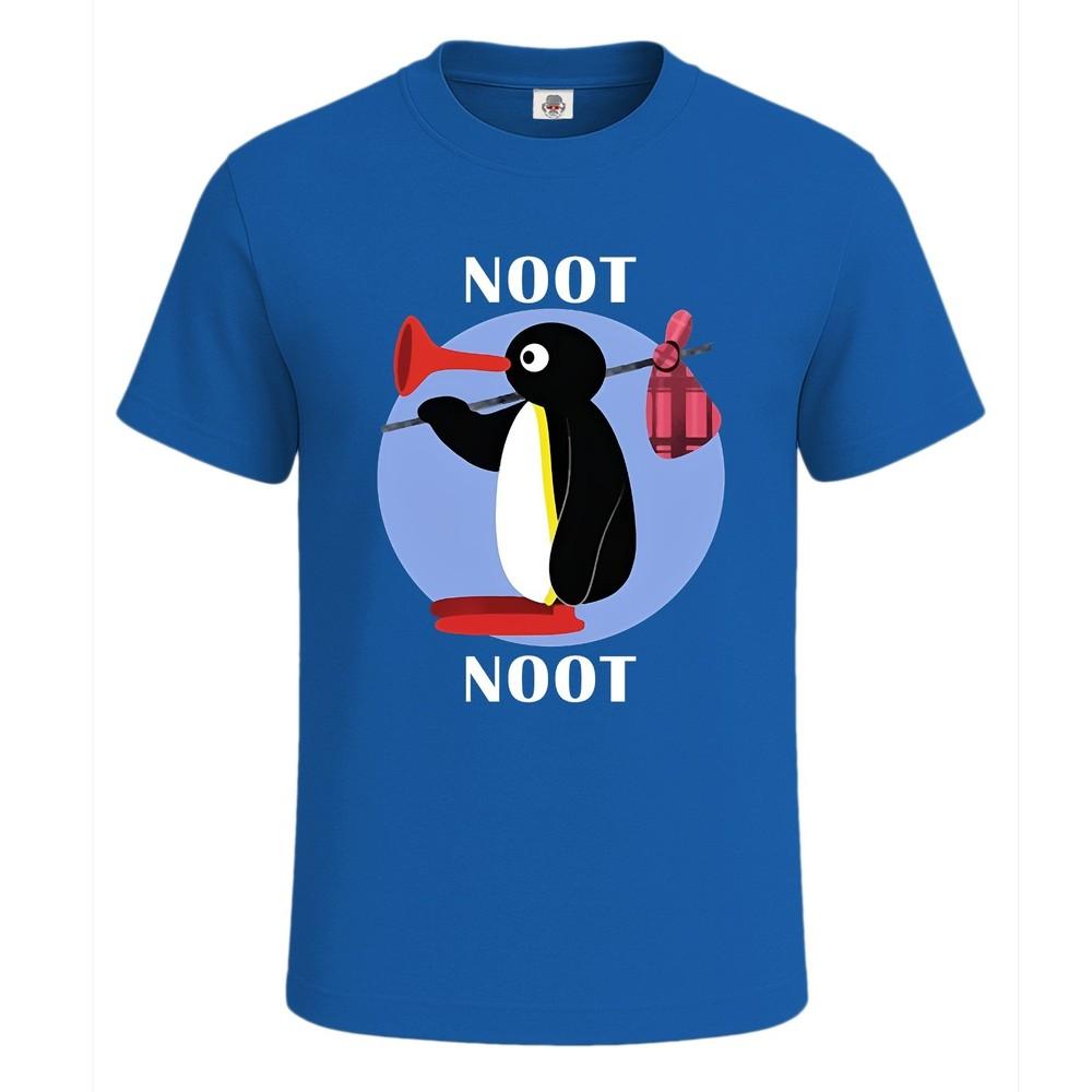 New noot noot pingu cotton graphic tees mens tshirt gift party novelty top tee