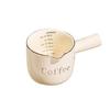 Ceramic Espresso Measuring Cup with Scale, Italian Demitasse Extraction Coffee Cup, Graduated Milk Jug for Barista Brewing