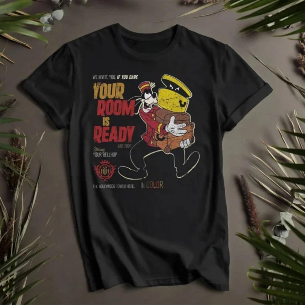 Goofy Room Service Cute Black T Shirt Gift For Family S