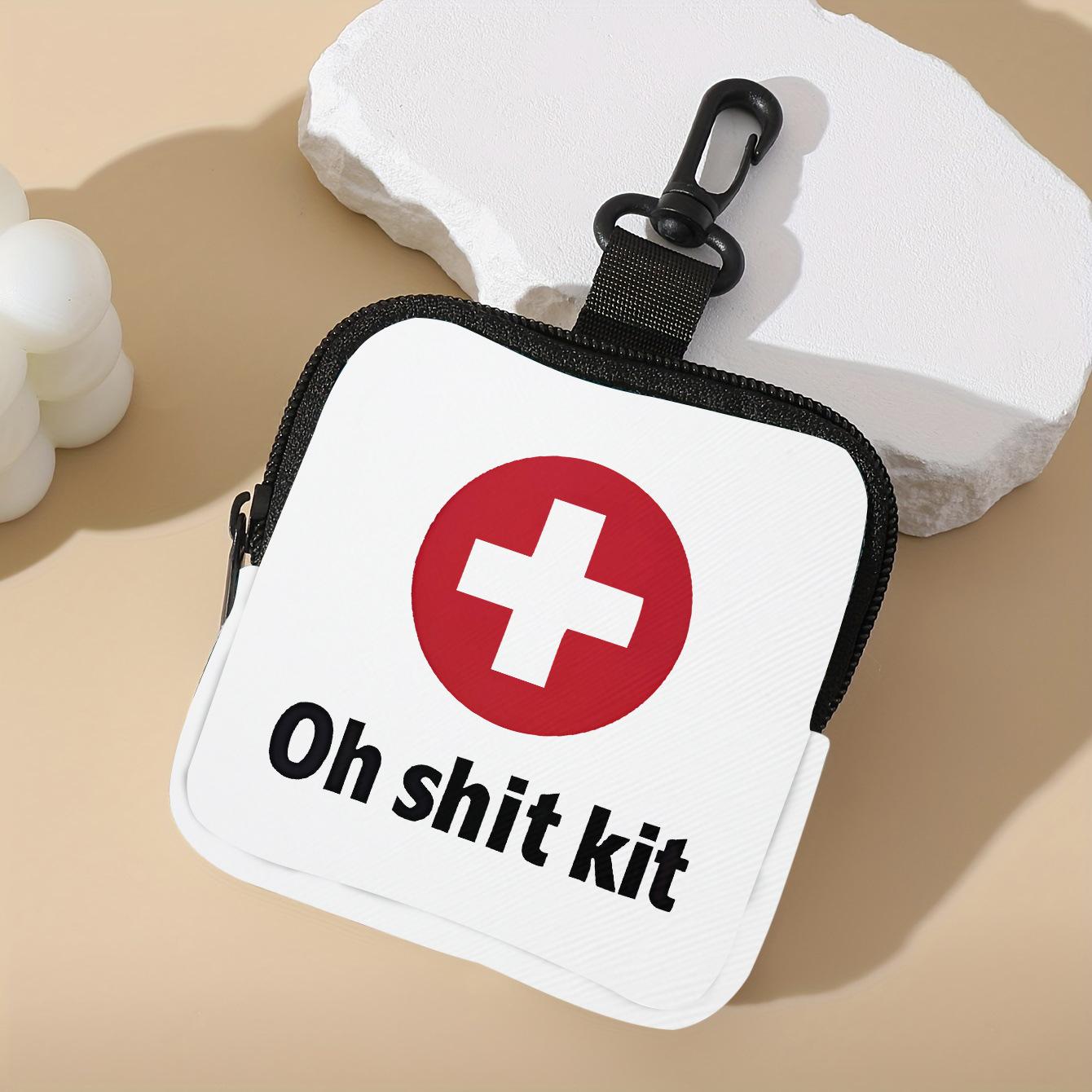 

1 шт. милый кошелек для монет с принтом, с безопасной застежкой и карманом на молнии, многофункциональная сумка для хранения, сумка для хранения и организации монет