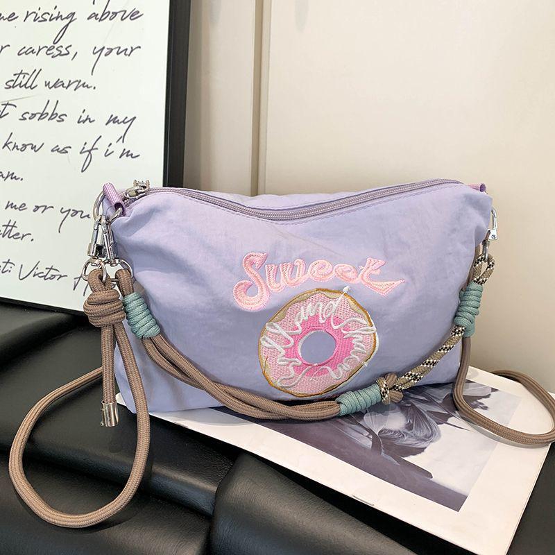 2025 Japanese Embroidery Canvas Crossbody Bag - Gao Yuanyuan Style, Cute Women’s Shoulder Handbag