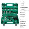 53-Piece 72-Tooth Socket and Ratchet Wrench Set for Car Repair