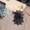 Insulated Coaster, Spider Web Fluorescent Placemat, Luminous Silicone Coaster