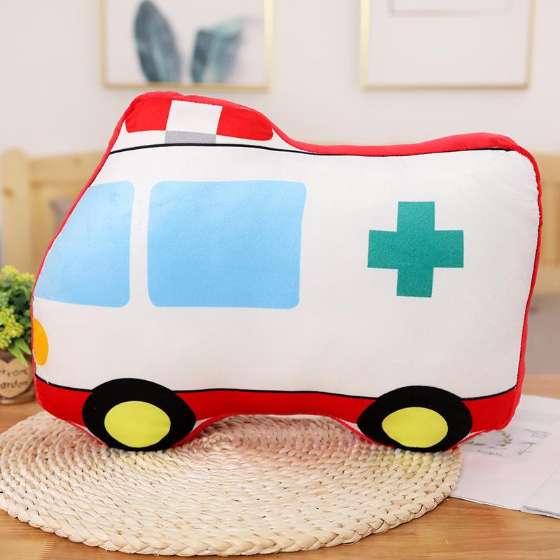 Children Car Pillow Cushion Plush Toy Helicopter Train Fire Truck Doll Ragdoll Boy Girl