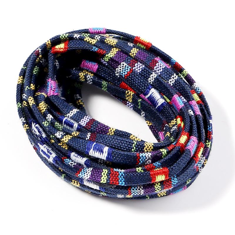 5 Yards Cotton Rope 5mm Fabric Ethnic Decorative Flat Twisted Cords For Handmade Bracelets Materials Jewelry Making Wholesale