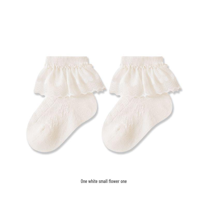 Spring & Summer Lace Mid-Calf Baby Socks - Seamless Mesh Dance Style for Girls