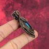 Mystic Fire Labradorite Pendant Copper Wire Wrapped Handmade Jewelry Genuine Gemstone Pendant Copper Pendant Gifts For Her Wire Wrap Pendant