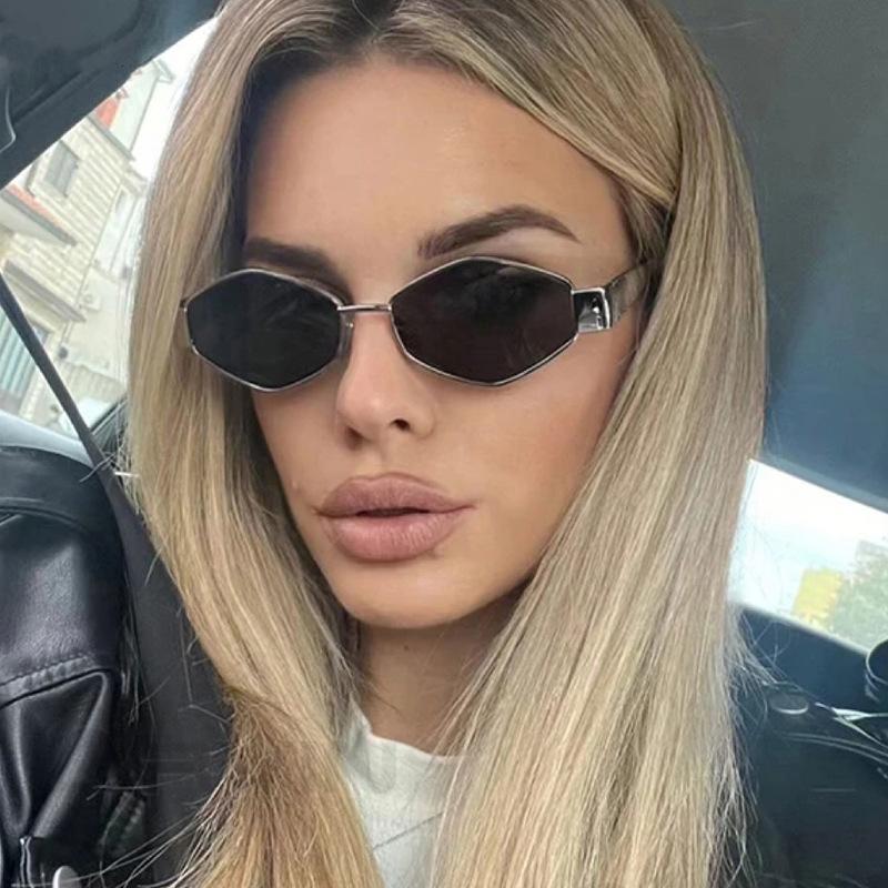 European American Style Women Sunglasses Polygon Shape New Fashion Designer Sunglasses Men Vintage Stylish Female Sunglass