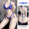 Lace three-point suit female sexy small breasts show big pure desire underwear cute pajama suit