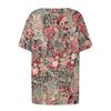 Women's Shirt Blouse Button Vintage Gradient Print Short Sleeve Casual Basic Top Pullover