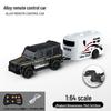 1:64 Mini Precision Alloy RC Off-Road Car with Trailer, Adjustable Speed, 2.4G Charging