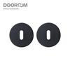 DOOROOM Brass Door Lock Key Escutcheon Plates Knurled Striped Thumbturn for Inside Door Room Bathroom Thumb Turn