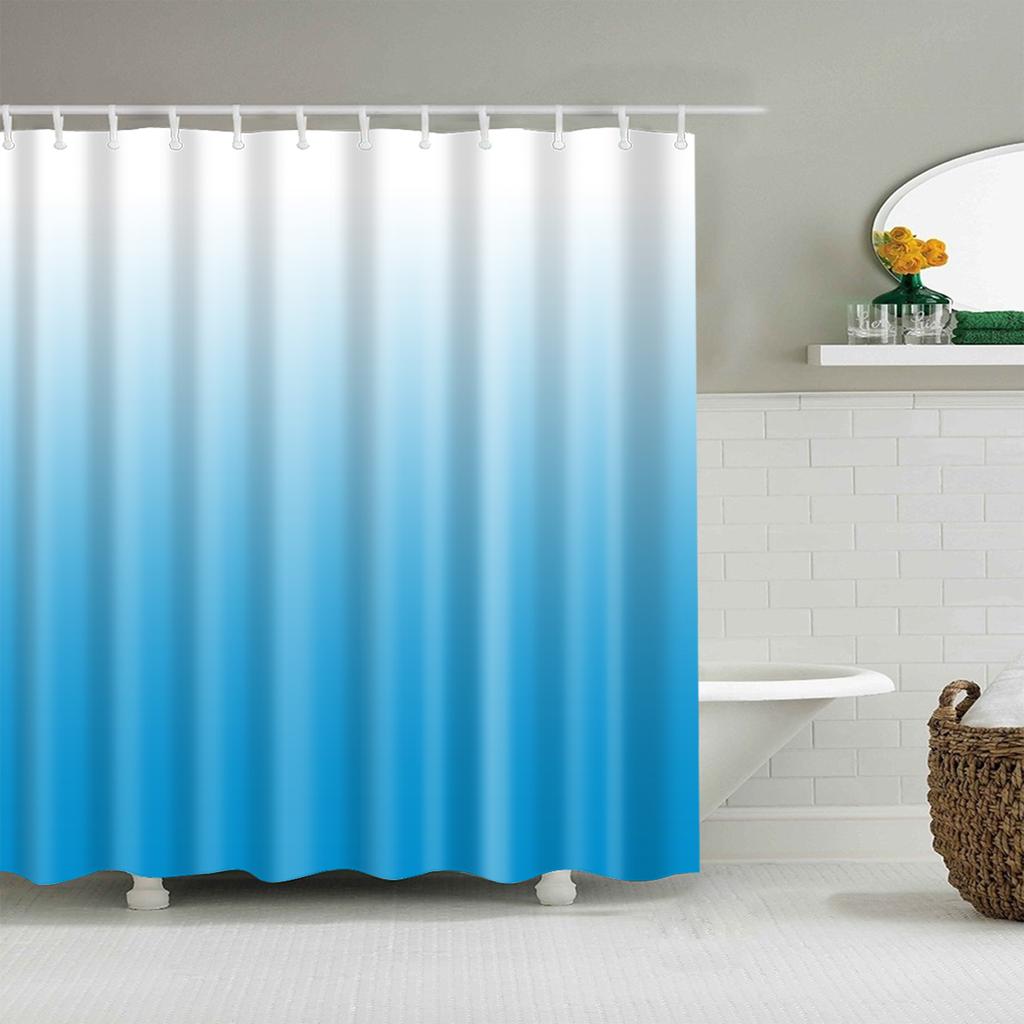 Gradient Bath Curtain For Home Decor Waterproof Shower Curtain With 12 Hooks Bathroom Curtain Bathroom Decor Cortina