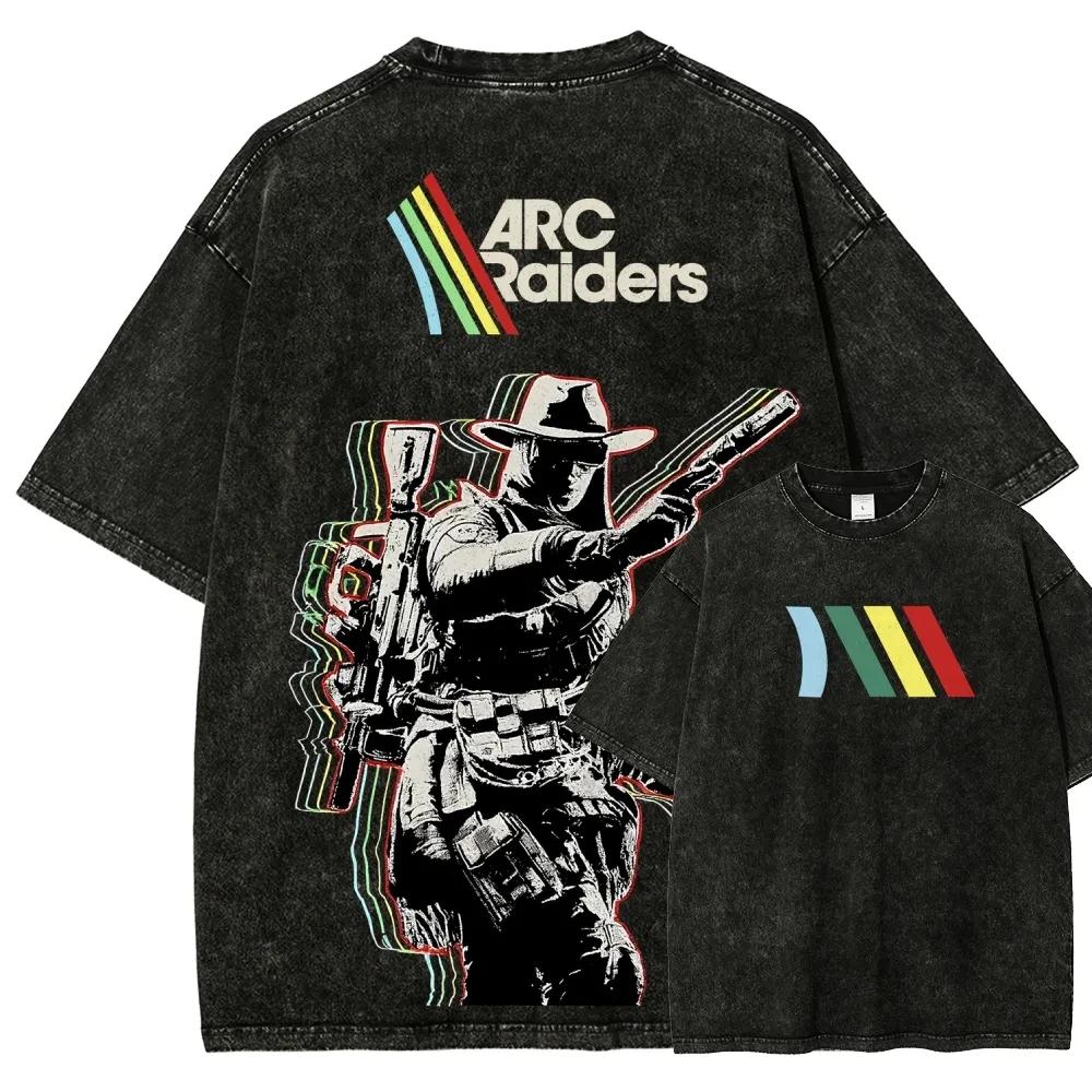 New Science Fiction The Shooting Game ARC Raiders Graphic Print Tshirt Unisex Women Fashion Oneck Cotton Tee Oversized Casual Top
