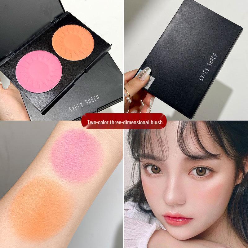 

MYG Dual-Tone All-in-One Palette: Contour, Blush, Matte Shadow, Highlight, Eyeshadow, and Brightening Shades.