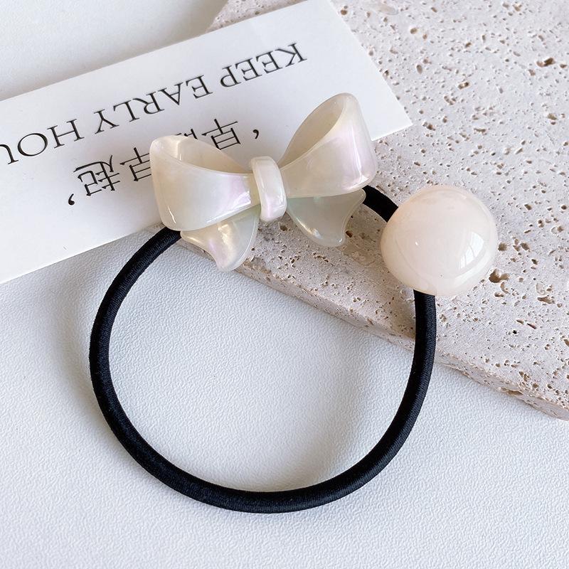 Cute Bowknot Rubber Band Fashion High Elastic Hairband Headband For Women Ponytail Hair Ring Loop Hair Accessories Girls Headwear