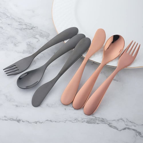 TUPMFG Children's Cutlery Set, 3-Piece Set (Knife, Fork, Spoon), for Kids and Desserts, Stainless Steel, Simple Design with Easy-to-Grip Handles, Hygi
