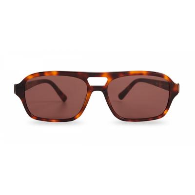 Messy Weekend Burt Żółw Brązowe Okulary Przeciwsłoneczne Unisex