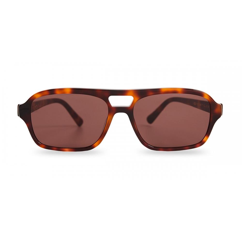 Messy Weekend Burt Tortoise Brown Unisex Sunglasses Dark Tortoise/56-16-145