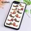Krajews Dachshund Doxie Dogs Hearts Phone Case Cover For iPhone 17 Air 16 15 14 plus 11 12 13 pro max coque Fundas