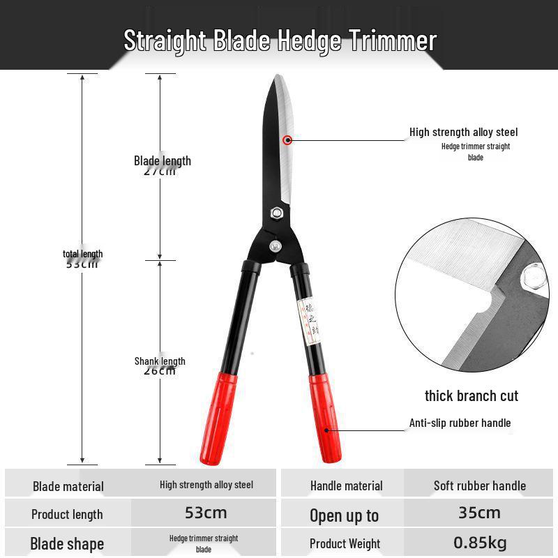 Horticultural Pruning Shears - Garden Hedge Trimmer & Flower Shears for Branches