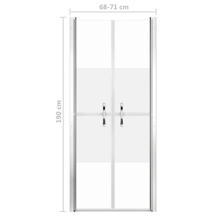 VidaXL ESG Shower Door Semi-Frosted 71x190 Cm 148785