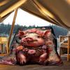 1pc Floral Pig Decorative Throw Blanket Polyester Fiber, Lightweight Flannel, Soft & Warm, All Season Use for Outdoor, Camping Digital Print