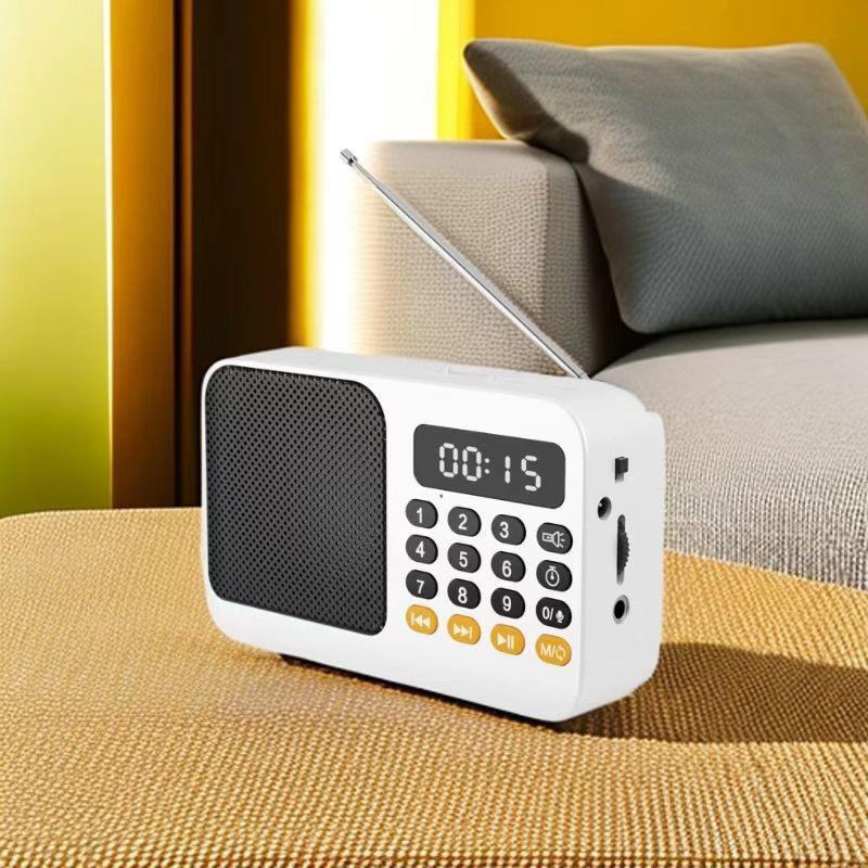 Bluetooth 5.0 Portable Fm Radio Small Emergency Recargable Sound Box Mini Vintage Speaker Mp3 Player Support Tf Card Usb Drive