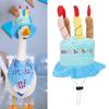 Porch Goose Outfit Lawn Goose   Cake Hat Scarf Costume for 23in Cement Plastic Geese Statue