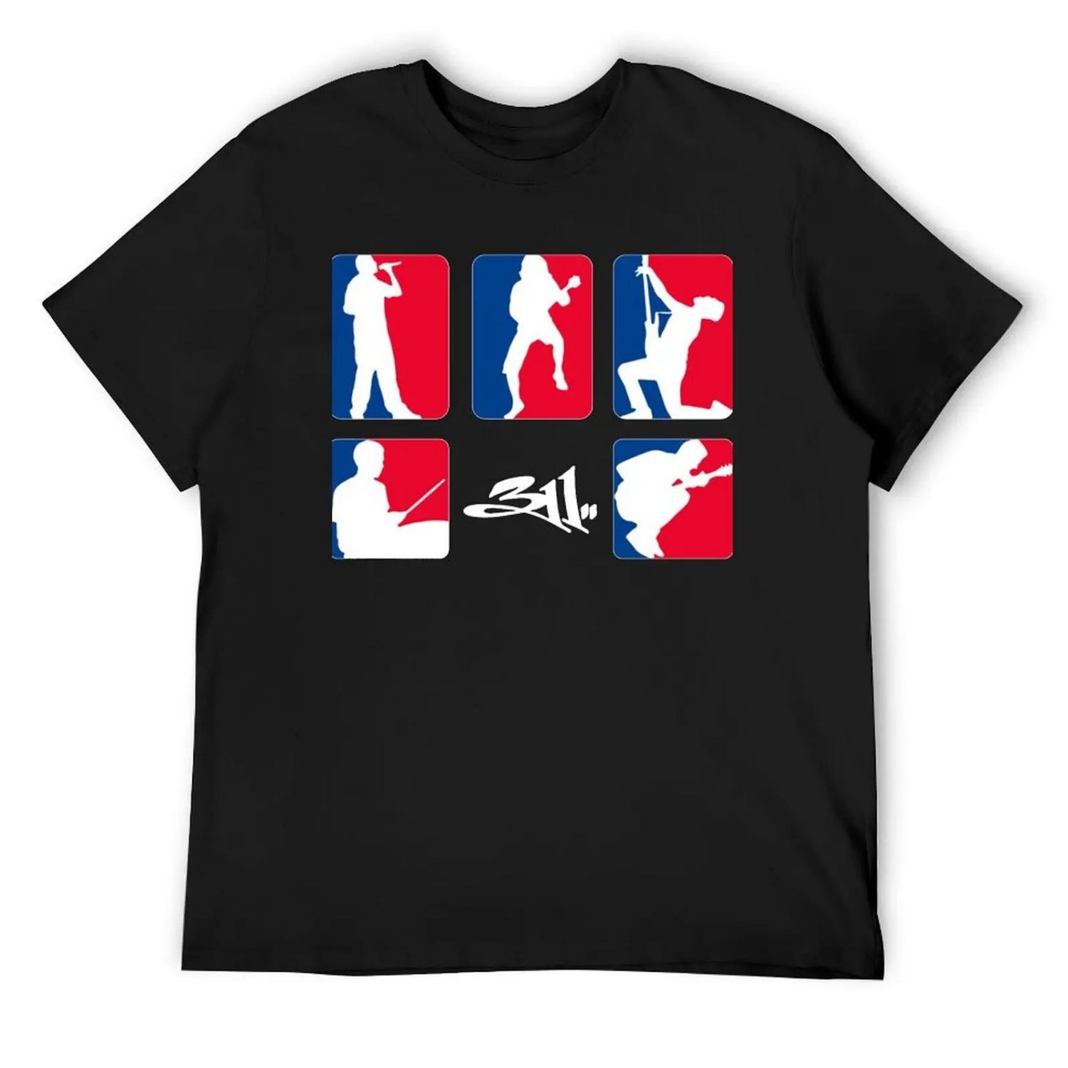 311 Merch Band Logo Shirt Classic T-Shirt summer tops oversize t-shirts man funny t shirts for men XXXXXL чёрный