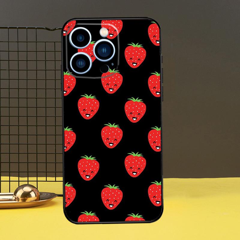 Cute Strawberry Phone Case For iPhone 13 12 14 11 16 15 Pro Max Plus Mini 7 8 X XR XS Max Cover