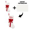 Embroidered Velvet Christmas Stocking With, Kids Candy Gift Bag for Fireplace Hanging