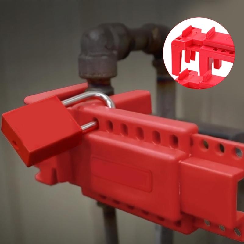 Adjustable Valves Lock Out Set Accessory with 1/2Inch to 4.25Inch Pipe Size Sturdy Plastic Construction 2Pcs Set