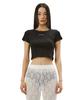 THREE TO EIGHTY Basic Logo Crop T-Shirt (Black)