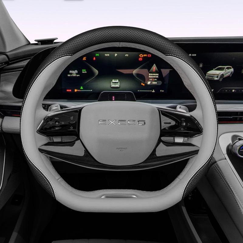 Xingtu Yaoguang Nappaleder Lenkradbezug: Rutschfest, Einfache Montage, Ganzjahres-Auto-Upgrade