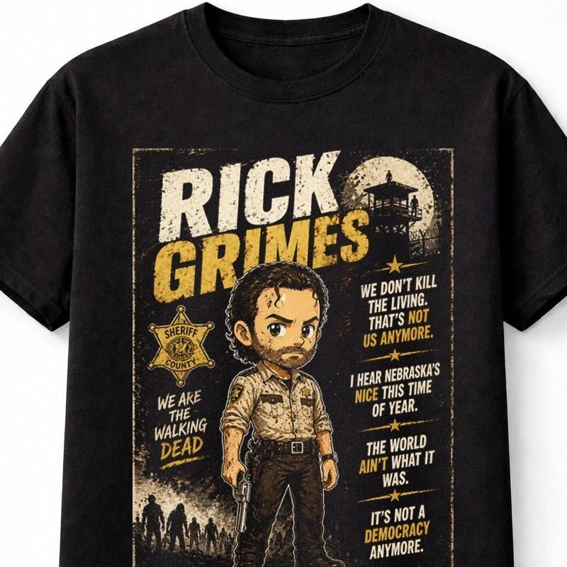 Rick Grimes Walking Dead Sheriff Zombie Apocalypse Unisex TShirt S