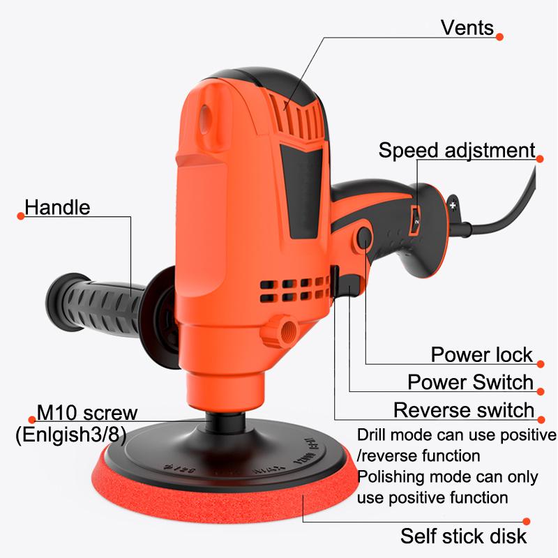 Buy 220V Adjustable Speed Car Polishing Machine Polisher Waxing Sealing ...