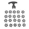 20PCS Replacement Shoe Cleats and 1 Removal Spanner Non Slip Shoe Spikes for Outdoor Use Black