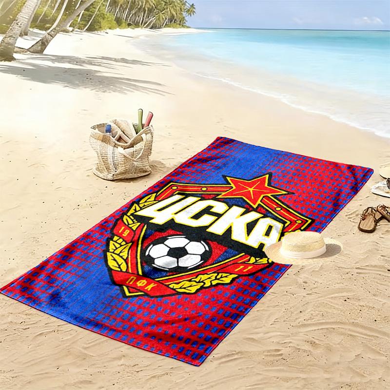 CSKA Moscow Print Beach Towel, Large Soft Quick Dry Towel for Beach Camping Swimming